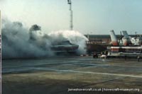 SRN4 The Prince of Wales (GH-2054) destroyed by fire at Dover